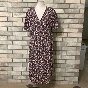 Another thyme maxi dress size 20 women padded shoulder floral